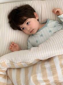 DAZY 2 pezzi Set pigiama per bimbi piccoli con maglietta a maniche lunghe a righe e stampa stelle e pantaloni a righe