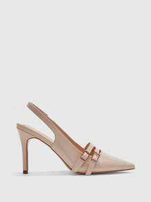 CUCCOO BIZCHIC 尖头细高跟杏色简约舒适通勤日常百搭办公室女士高跟鞋，优雅时尚性感高跟鞋适合工作、派对、宴会 - 杏色 - 查看 6