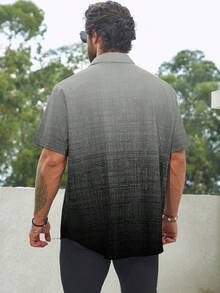 Manfinity Homme Short Sleeve Solid Color Casual Shirt, Suitable For Summer - Black - View 2