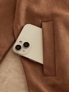Manfinity VCAY Men's Casual Solid Color Long Sleeve Shirt, Versatile For Autumn - Brown - View 6