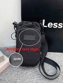 1pc New Style Drawstring Portable Water Cup Messenger Handbag Outdoor Sports Mobile Phone Bag Kettle Cup Mobile Phone Bag, Outdoor Water Bottle Holder Bag, Travel Hiking Camping Bottle Holder, Adjustable Shoulder Strap, Zipper Accessory Pocket