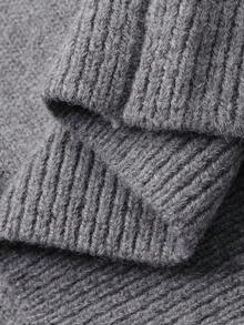 DAZY Cárdigan de mujer con cuello en V, decoración de botones y cintura ceñida, suéter de punto casual - Gris - Ver 7