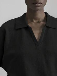 Ontre Women's Polo Collar Knitted Long Sleeve Sweater, Versatile For Urban Commute, Business Casual, Office Wear, Teacher, Elegant Attire, Suitable For Spring/Summer, Valentine's Day