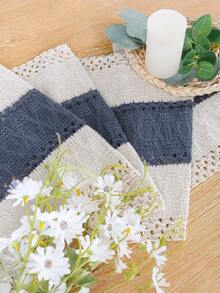 1pc Boho Table Runner Macrame Table Runners For Home Decor ,Multiple Colours Macrame Table Runner With Tassels For Boho Dining Bedroom Decor Rustic Bridal Shower,Farmhouse Rustic Table Runner,Place Mat,Thanksgiving Christmas Home Decor (Multiple Sizes Available) - Blue - View 6