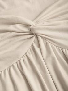 Sweetra 2pcs Women Elegant Slimming Comfortable Long Sleeve Versatile T-Shirt Set