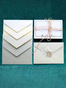 Bộ văn phòng phẩm họa tiết Cashmere: Phong bì văn phòng, Thiệp mời đám cưới, Thiệp mời kinh doanh phong cách phương Tây & Thiệp mời một màu (Nhiều kiểu dáng & màu sắc) – Thích hợp làm thiệp chúc mừng đám cưới, thư ngày lễ tình nhân, lời chúc Lễ tạ ơn & quà tặng ngày lễ; Cũng lý tưởng để lưu trữ thủ công DIY - Nhiều màu - Xem 4