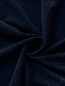 Elenzga 加大码优雅闪亮垂坠领长裙，长袖正式礼服，适合宴会、派对和舞会 - 藍色 - 查看 3