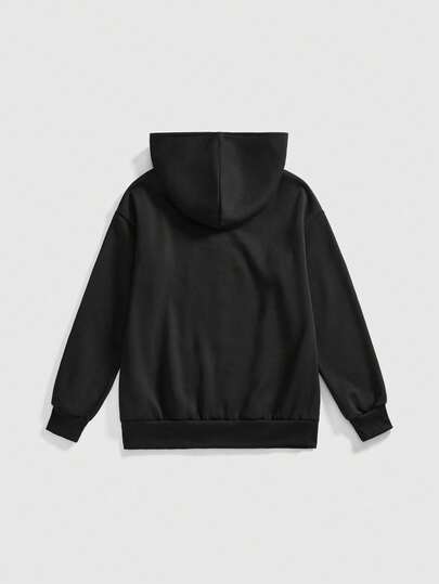 Fairycore Sweat-shirt-shirt à capuche zippé avec slogan avant-gardiste pour femmes