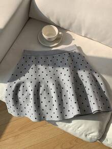 Comfortcana Chân váy xếp ly chấm bi và họa tiết hoa dành cho nữ - Nhiều màu - Xem 4
