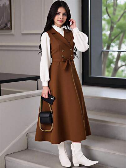 SHEIN Teen Girls Shirt Co-Ords