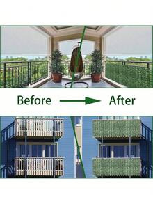 Artificial Flowers/Plants Home & Living 1pc Artificial Lvy Privacy Fence Screen-Faux Hedge Leafand Vine Privacy Screening Panels Fake Greenery Foliage Fence UV Protected For Home Garden Balcony Wall Patio Yard Wedding Backyard Jungle Theme Party Birthday Porch Christmas Gift Leaves Backdrop Indoor - Green - View 4