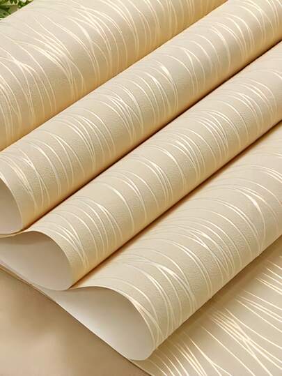 Roll Of Breathable Moderne Minimalist Thickened Non Woven Wallpaper, Stripe, Full Coverage Wallpaper Bedroom Living Room Home ation, Renovation Stickers Peel Wand Panels, Paper, Wallpapers, ation Items Refresh Your Home, Rama