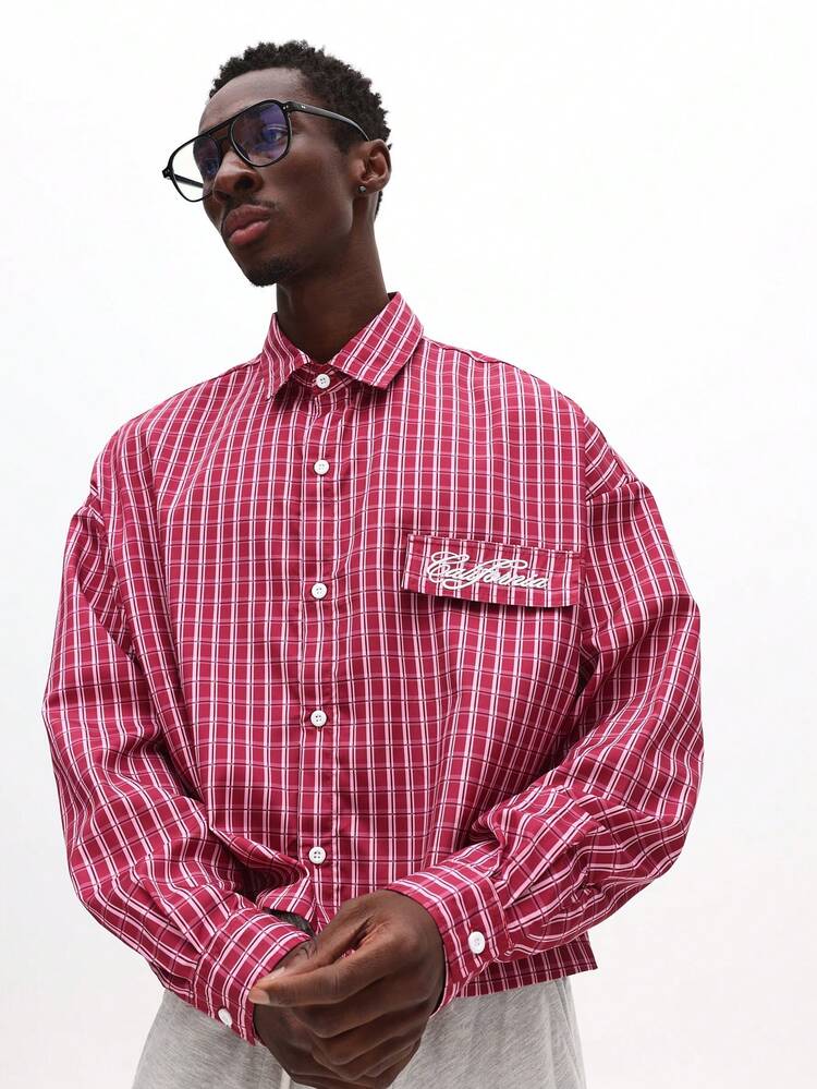 Oversized Checkered Button Down Shirt