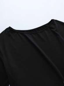 Gloray Camiseta elegante y sexy de manga larga con botones metálicos - Multicolor - Ver 9