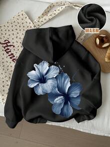 青少年女孩扎染印花宽松卫衣，休闲舒适，适合秋冬季节，也可作为夏季印花卫衣或沙滩卫衣穿着。 - 彩色 - 查看 2