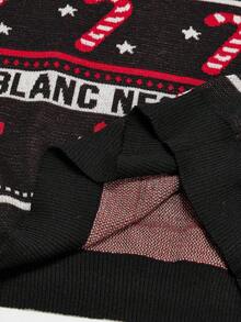 NEON BLANC 男士圣诞套头毛衣，冬季 - 黑色 - 查看 6