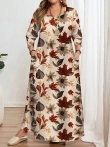 EMERY ROSE Đầm cổ tròn tay dài cỡ lớn, phù hợp cho mùa thu/đông - Nhiều màu - Xem 3