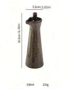 1件120ml窑烧陶瓷调味瓶日式油壶酱油瓶醋瓶橄榄油瓶创意调味瓶厨房用品 - 彩色 - 查看 2