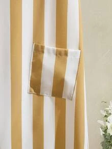 EMERY ROSE Women Casual Striped Round Neck Short Sleeve Pockets Mini Dress - Multicolor - View 5