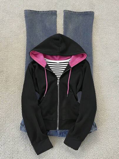 INAWLY 女士哥特风休闲外套，适合秋冬季节，街头时尚，高回头率，适合摄影、返校、派对、机场、度假等场合，轻便外套