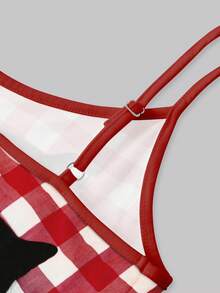 INAWLY Women's Summer Plaid Cat Print Casual Camisole, Christmas