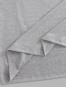 SHEIN Áo thun tay ngắn lệch vai đơn giản cho bé gái tuổi teen - Nhiều màu - Xem 7