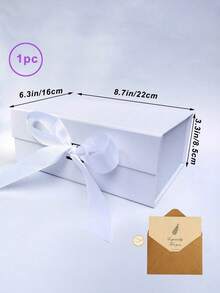 Collapsible Thick Hard Cardboard Gift Boxes For Presents Packaging, Rectangle Box  Closure With Ribbon For Groomsman Proposal Box, Wedding, Christmas, Halloween, Birthday Gift Packaging,School Supplies,Back To School - Multicolor - View 36