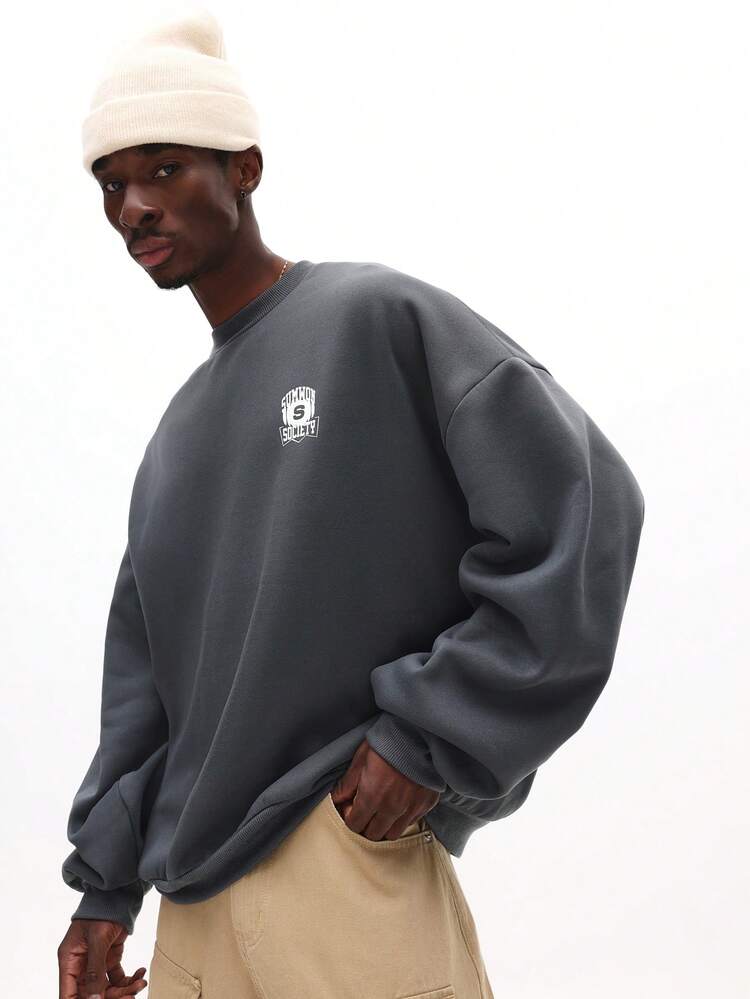 Brooklyn Script Logo Oversized Sweatshirt
