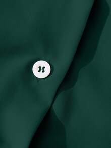 GlowEve 女士优雅通勤秋季衬衫 - 墨綠色 - 查看 4