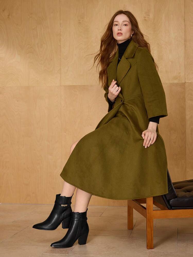 Botas de tobillo con tacón grueso y punta afilada para mujer de CUCCOO