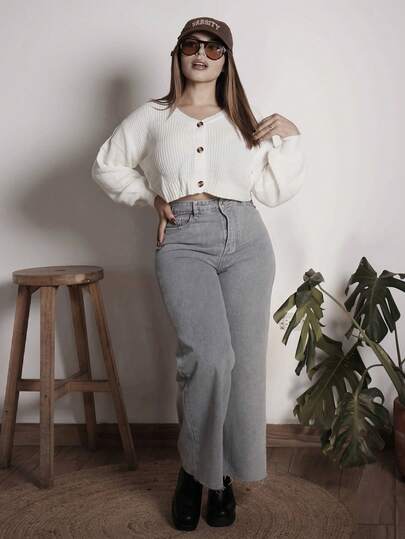 Lupita Cardoza 秋季休闲纯色短款开衫