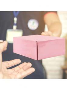 SHEIN 10 piezas Cajas de embalaje de papel corrugado extra duro de 3 capas color rosa, Tamaño: 5,12 x 3,15 x 1 pulgada 10 piezas 5,12 x 3,15 x 1 pulgada Pequeñas cajas de envío por correo, Cajas de cartón corrugado pequeñas para empacar negocios, artesanías, festivales, regalos de Navidad (Rosa)