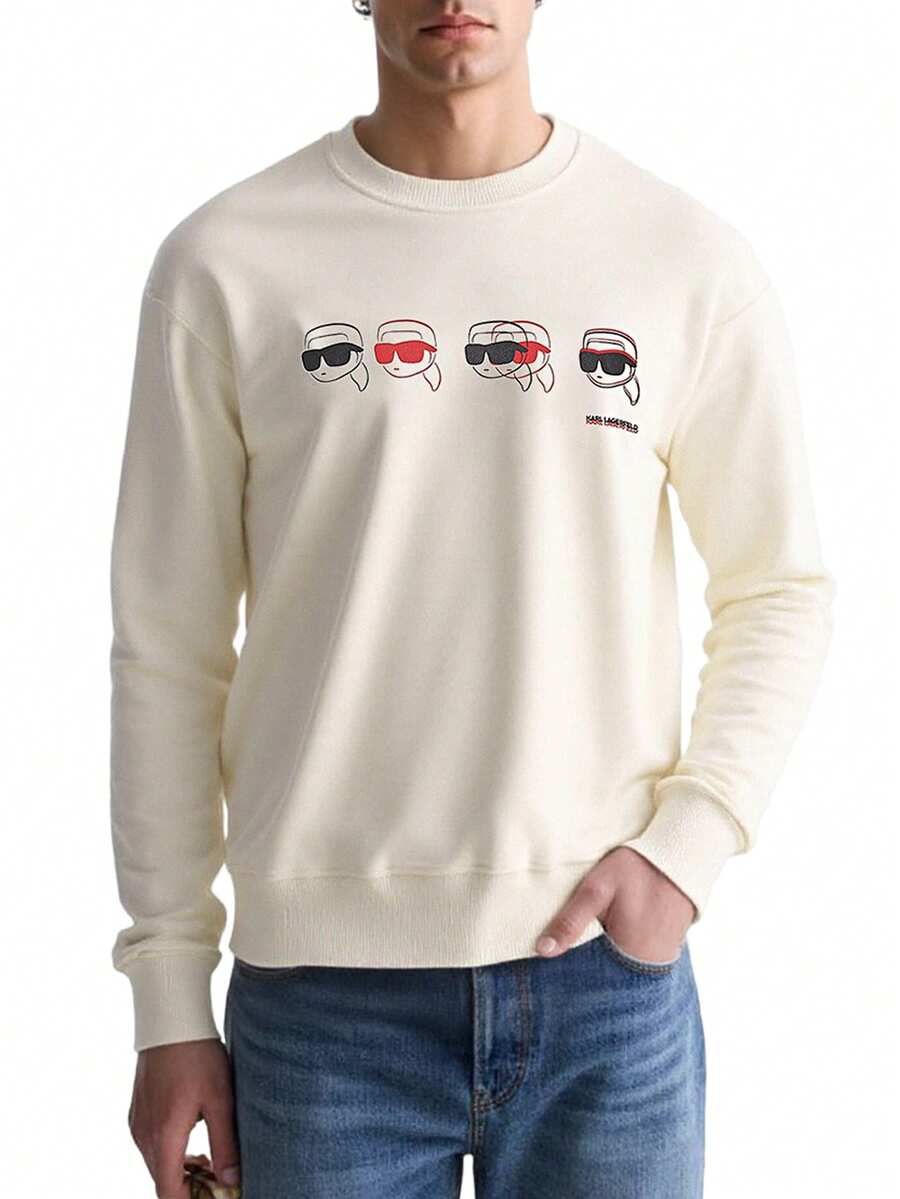 Karl Lagerfeld Men´S Sweatshirt White - Cannoli Cream - View 1
