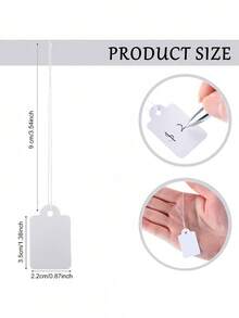 100/200/500个 35x22mm 牛皮纸卡片棉绳空白防水防撕裂白色价格标签 零售定价 珠宝礼品包装 派对婚礼回礼 商店用品 办公活动 商业工艺品展示 商品陈列 - 彩色 - 查看 15