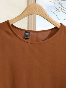 Rusticease Set de 2 piezas con blusa de cuello redondo de manga corta casual y pantalón recto con estampado floral para mujer, primavera/verano