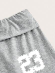 SHEIN EZwear 2 件套女式休闲高腰卷边阔腿直筒裤，黑色和灰色，23 种印花图案；适合所有季节，包括夏季、秋季和冬季；复古、可爱、柔和的女孩风格；非常适合居家、返校和秋季穿着；百搭、简约、时尚、舒适别致的女士运动装 - 彩色 - 查看 8
