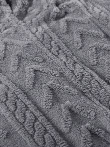 SHEIN Girlism 2 Stücke/Set Tween Mädchen Warm Fuzzy Strukturierte Lose Fit Casual Hoodie Und Jogginghose Set, Herbst - Dunkelgrau - Übersicht 11