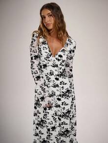 SHEIN Forever 21 Mùa hè, Thu & Đông Váy năm mới cho nữ/Váy dự tiệc ngày lễ cho nữ/Trang phục ngày lễ cho nữ/Váy mùa đông cho nữ/Váy dự tiệc Giáng sinh cho nữ/Trang phục năm mới cho nữ/Váy đêm giao thừa cho nữ/Váy dự tiệc Giáng sinh/Trang phục ngày lễ/Váy lấp lánh/Trang phục đêm giao thừa cho nữ/Váy Giáng sinh màu đỏ tía/Váy ngày lễ/Váy Maxi màu đỏ tía/Váy ôm sát/Váy dài tay cho nữ/Váy Giáng sinh/Váy trang trọng màu đỏ tía/Váy Giáng sinh cho nữ/Trang phục sang trọng/Y2K/Váy Giáng sinh/Váy mùa hè/Váy màu đỏ tía - trắng - Xem 5