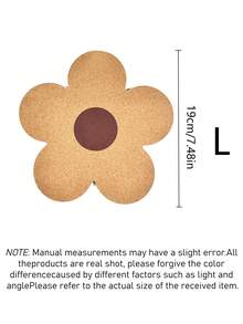 1pc  Soft Wooden Heat Abnormal Shape Resistant Insulation Mat Creative Flower Design Potholder Hot Pad For Dining Table Kitchen Decor Valentine's Day Wedding Anniversary Christmas Thanksgiving Housewarming Gift Home Organization Storage