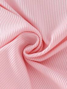 2pcs/Set Young Girls Cherry & Bow Design Layering Long Sleeve Tops, Pink & Black