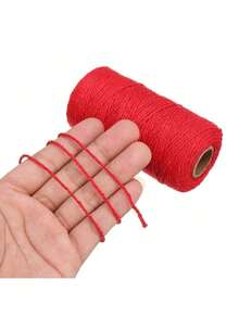 2mm 100M Colorful Macrame Cord Handmade Crafts DIY Beige Twisted Cord Twine Rope String Home Textile Two Strand Weaving Decor