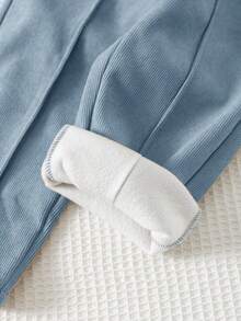 Cozy Pixies Bộ 2 món/Bộ áo nỉ cổ tròn tay dài phong cách cổ điển thường ngày cho bé trai kèm quần cạp chun, trang phục 2 món - Màu xanh lam - Xem 8