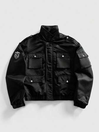 Street Life Men's Casual Loose Fit Long Sleeve Padded Coat With Multiple Pockets