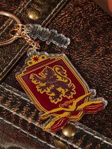 HARRY POTTER X SHEIN 时尚狮子与字母图案亚克力钥匙扣 - 紅色 - 查看 4