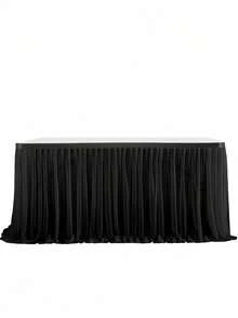 1 tấm vải phủ bàn bằng polyester, thích hợp cho bàn hình chữ nhật, khăn trải bàn nhún bèo chống nhăn và dễ vệ sinh, lý tưởng cho bàn bánh sinh nhật, tiệc chiêu đãi, đám cưới, tiệc chia tay cuộc sống độc thân và nhiều lễ kỷ niệm tiệc tùng khác - Nhiều màu - Xem 20