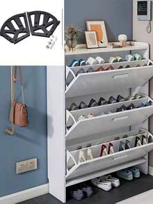 Cabinet Hinges For Shoe Rack And Shoe Storage Organizer, Only Hinges, No Cabinet Included