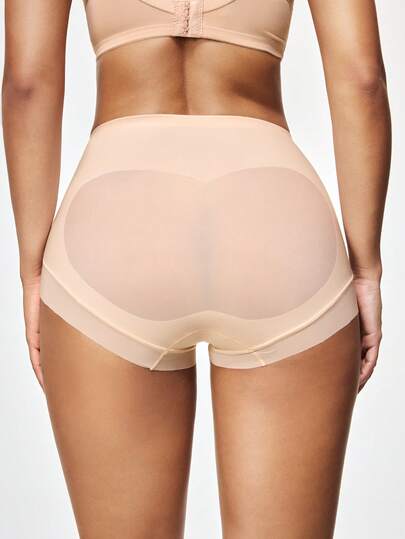 SHAPORA 女士高腰塑身短裤，网眼拼接，收腹，修身，舒适，休闲，简约，EasyComfort Chic 秋季下装