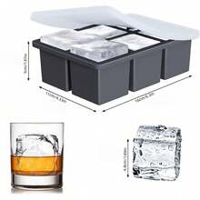 Khay làm đá viên cỡ lớn dành cho: Máy làm đá viên vuông lớn FDDBI - Bộ 2 khay làm đá viên silicon kiểu cổ điển - Khay đá viên hình khối lớn 2 inch - Nhiều màu - Xem 5