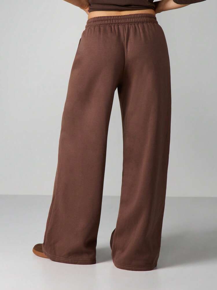 MISSGUIDED Wide Leg Joggers Sweatpants With Drawstring Elastic Waist Comfortable Lounge Pants