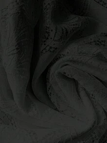 Lyrianda High-End Luxury French Lace Dress, New Fashion Elegant V-Neck Flare SleeveDresss, Formal Party Evening Gown, Graceful Birthday Dress - Black - View 3